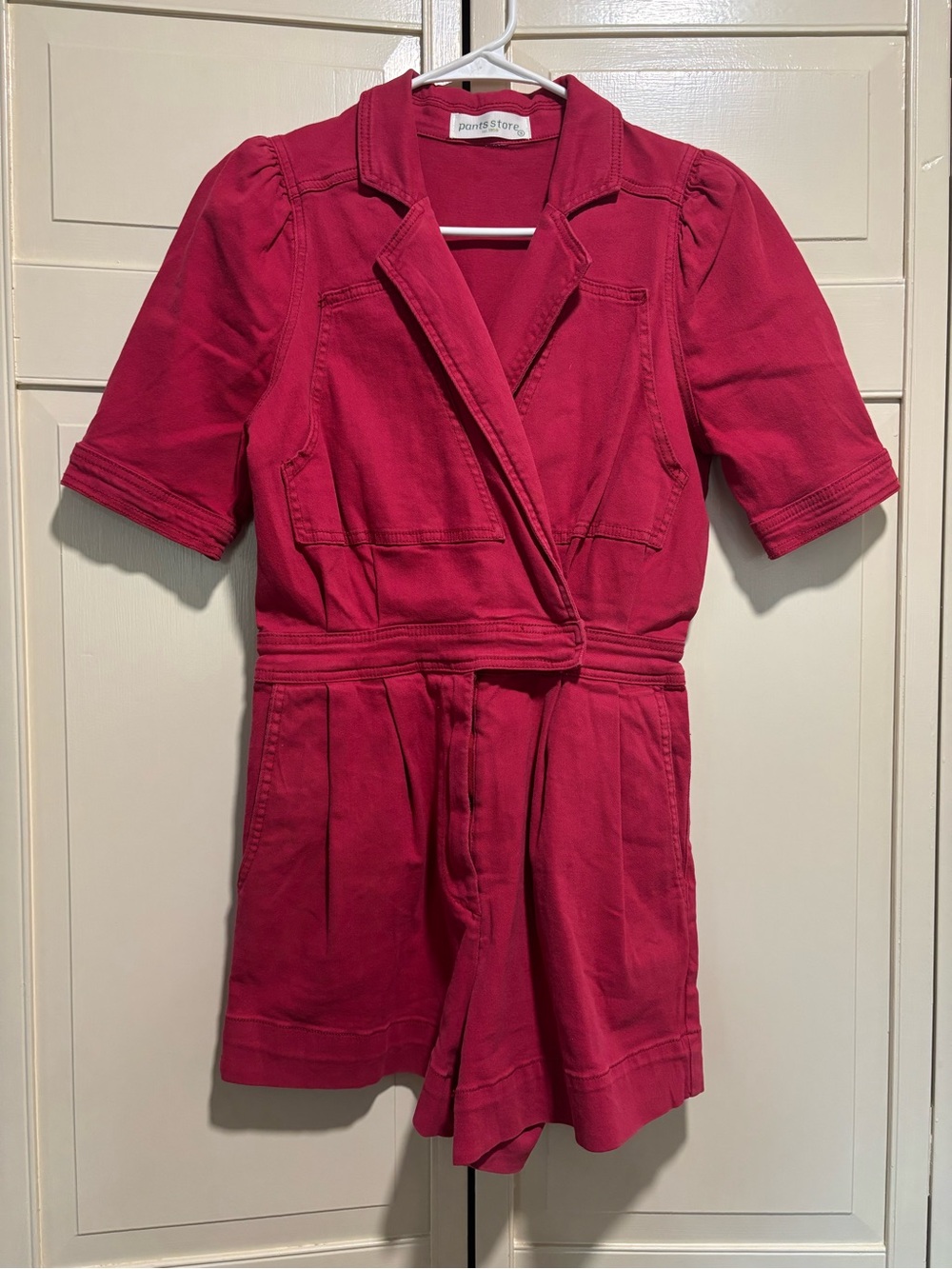 Pants Store Red Denim Romper